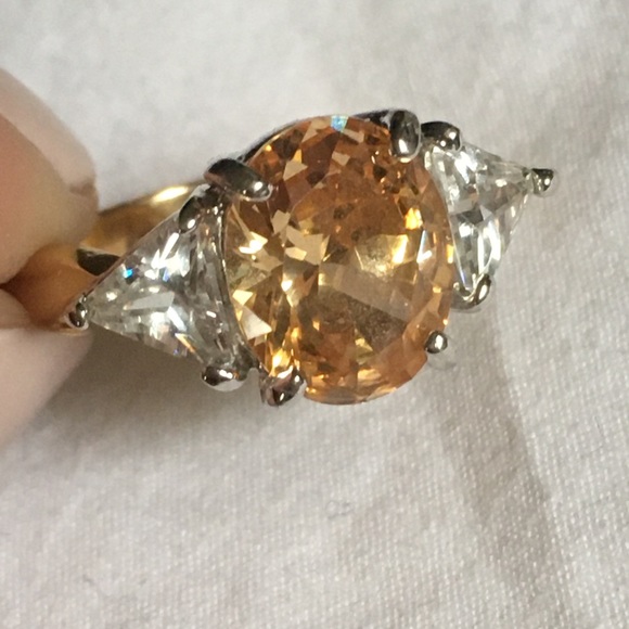 ❤️CZ GEMSTONE GOLD GORGEOUS RING ENGAGEMENT BIRTHSTONE SIZE 4 - Picture 11 of 16